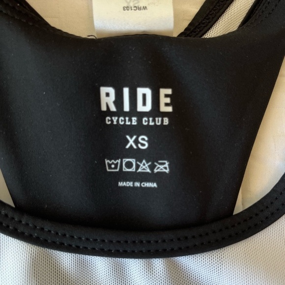 NWT Ride Cycle Club 1-2 Racerback Sports Bra 6 / Small / White Black - Picture 6 of 13